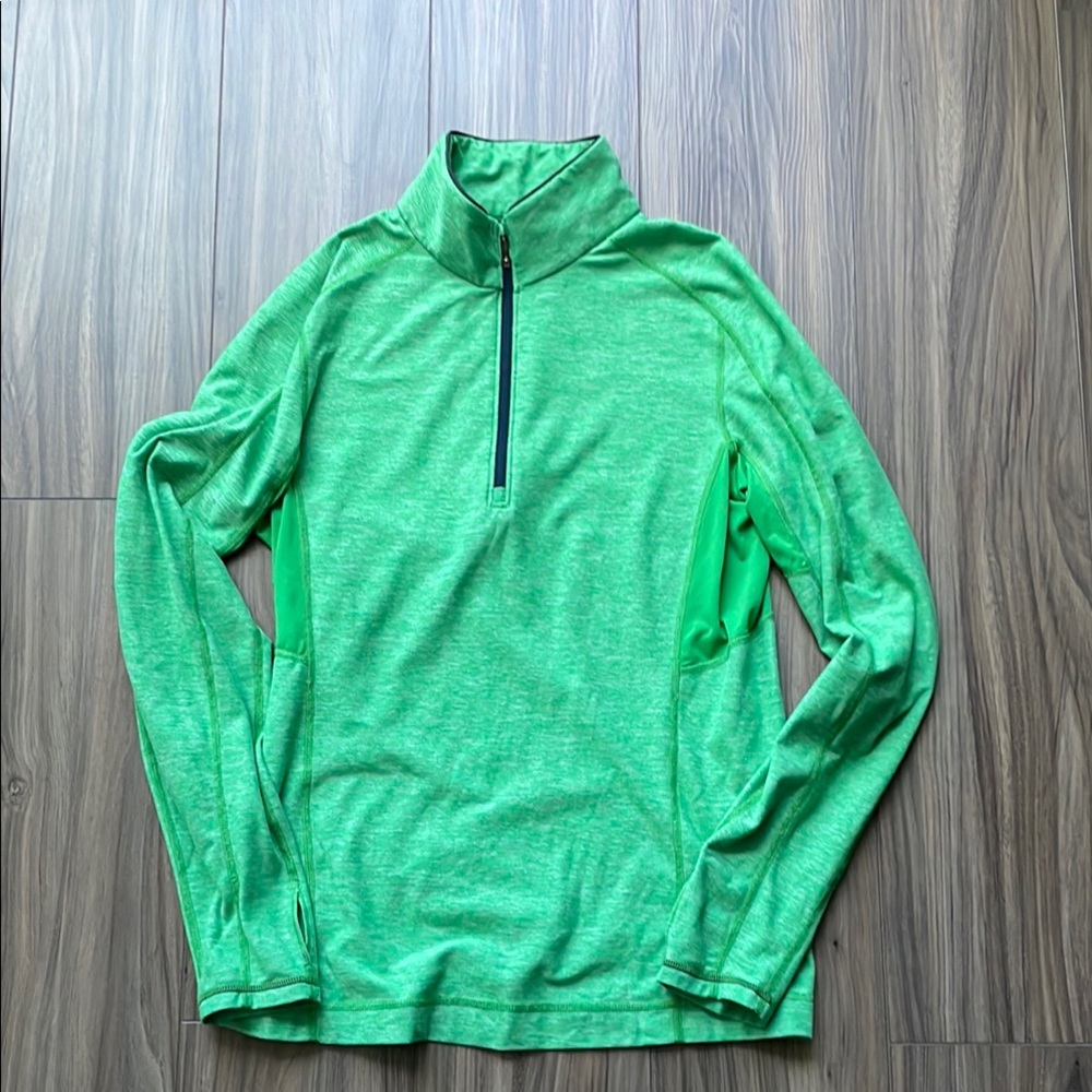 Lulu Lemon Men’s Green Quarter-Zip Sweater